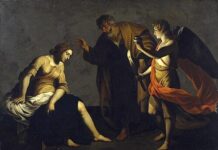 Relikwie św. Agaty. Przewodniczący episkopatu Ghany broni czci oddawanej świętym Św. Agata w więzieniu, nawiedzana przez św. Piotra i anioła — obraz Alessandra Turchiego z ok. 1640-1645 r., The Walters Art Museum