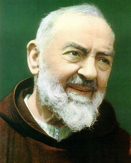 500px-Padre_Pio_portraitFXD Kolorowany portret archiwalny św. Ojca Pio z Pietrelciny w brązowym habicie kapucyńskim; zdjęcie ilustracyjne, nie przedstawia opisywanej audiencji.