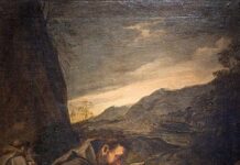 Franciszek i Pani Bieda: trubadur, który dźwigał na barkach Kościół Boży Święty Franciszek z Asyżu adorujący krucyfiks, obraz Ludovico Carracciego (1555-1619)